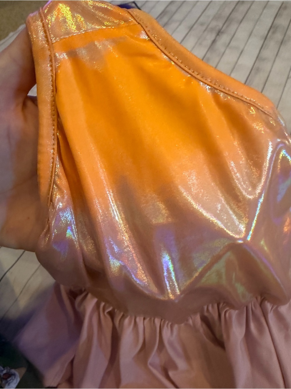 Iridescent Rainbow Skirted One-Piece Swimsuit - Picture 2 of 2